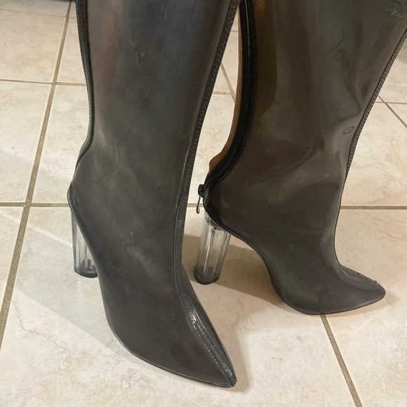 Fashion Nova High Heeled See Through Fashion Boots - Picture 6 of 10